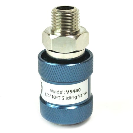 Interstate Pneumatics Pneumatic Hand Slide Valve 1/4 Inch FPT x 1/4 Inch MPT VS440